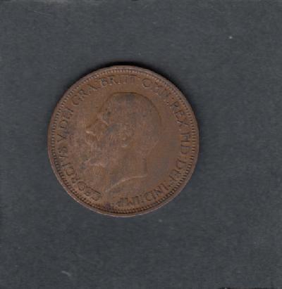 Beschrijving: 1/2 Penny GEORGIUS V  